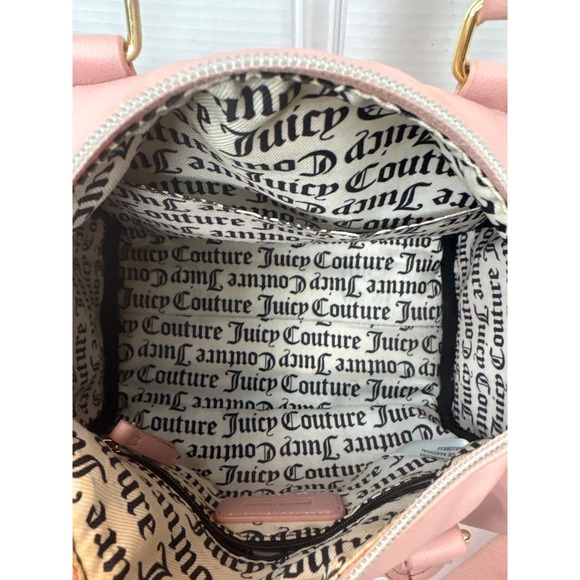 Juicy Couture Pink Studded Logo Satchel Crossbody Bag Gold Hardware -see notes - Picture 4 of 7